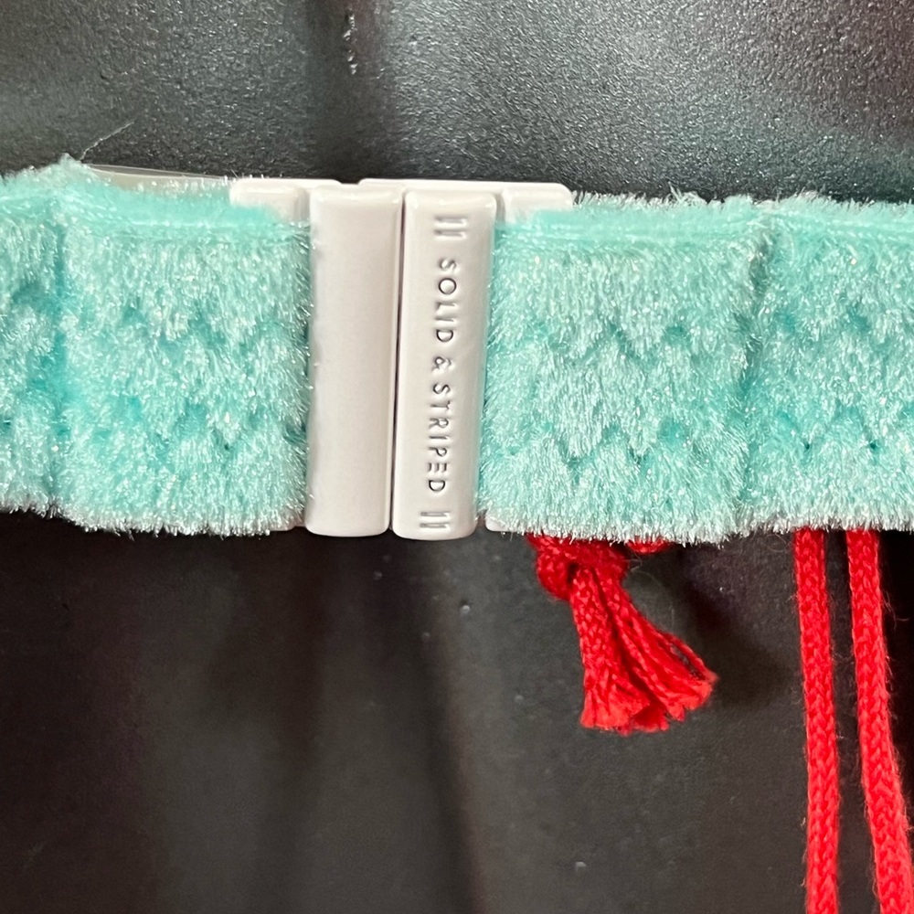 NWT SOLID & STRIPED The "EVA" Top in Solid Velvet Aquamarine M - Picture 10 of 13